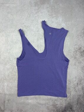 Lululemon Shoulder Cut Out Yoga Tank Top In Dark Lavender
